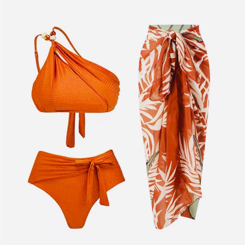 🍊 SNZY “Fun in Tulum” 3-Piece Swimsuit Set